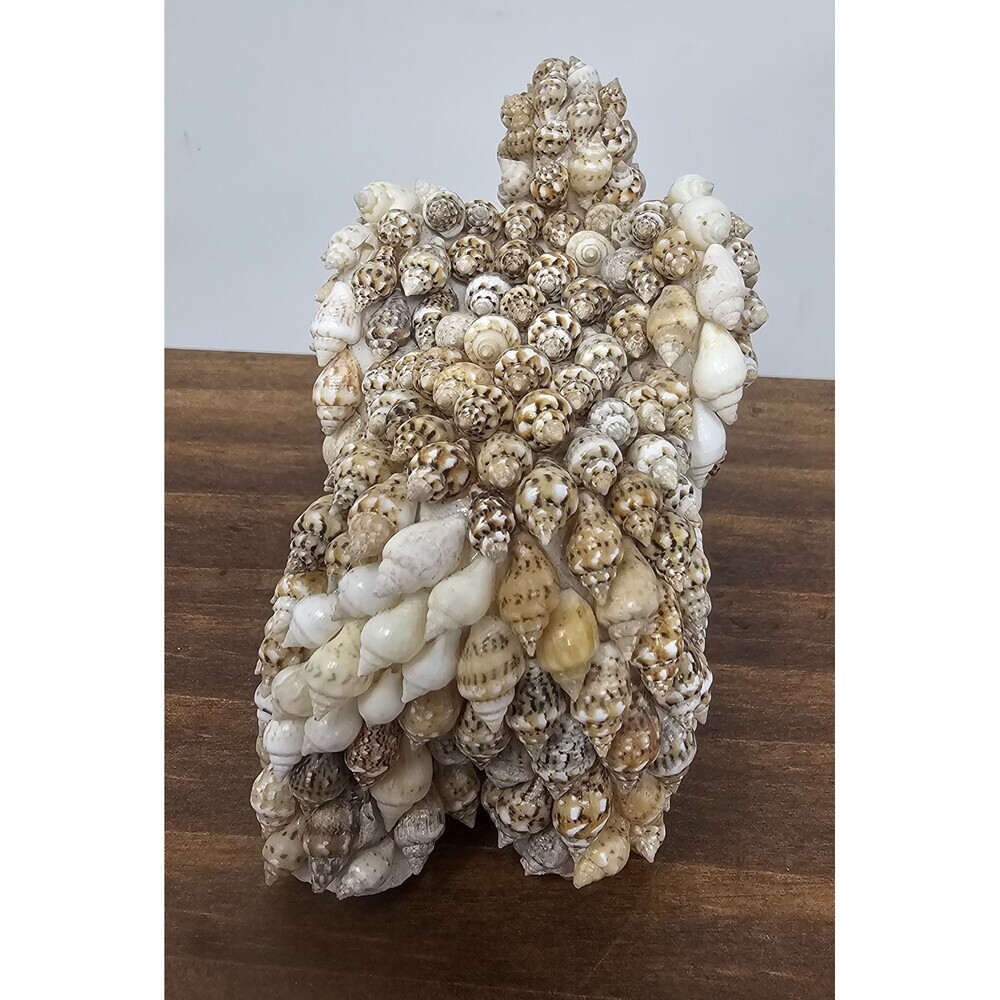 Sea Shell Encrusted Elephant Figurine Shell Covered Hand Made Statue Philippines - Picture 4 of 7